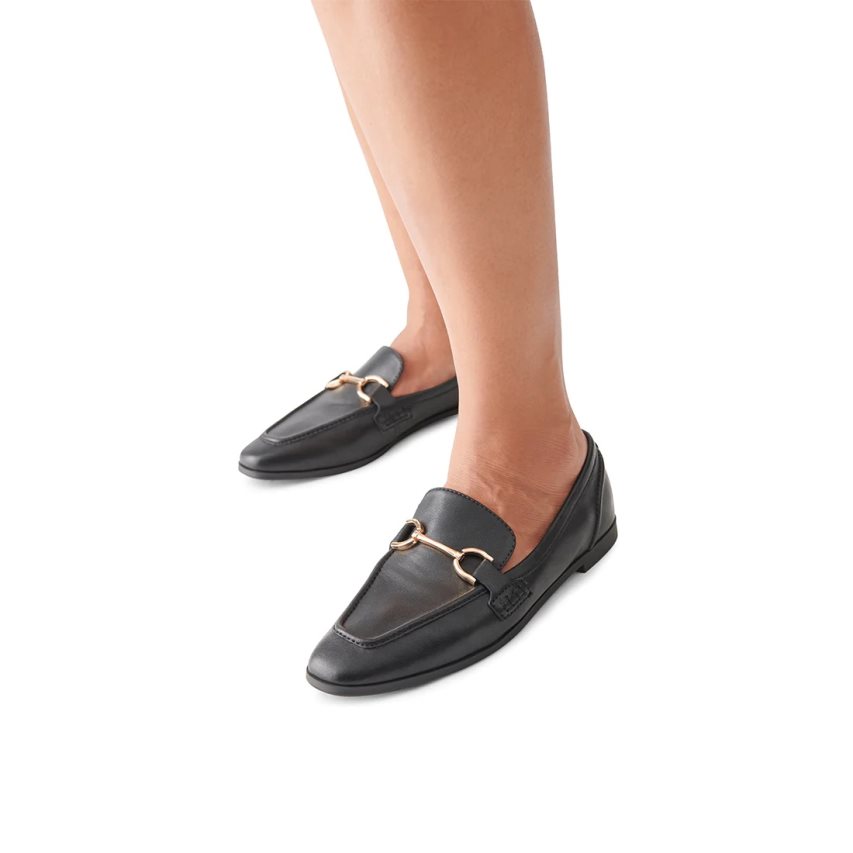 Loafers Steve Madden Carrine Cuero Mujer Negras | ES HG2469